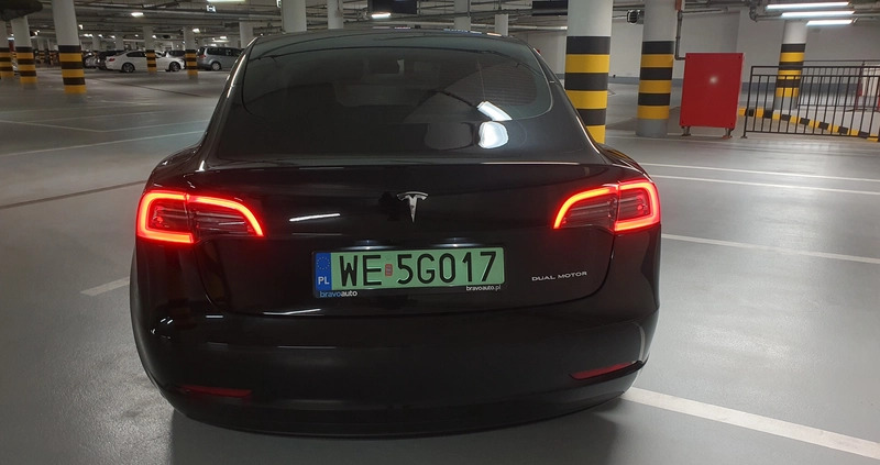 Tesla Model 3 cena 154900 przebieg: 56000, rok produkcji 2021 z Trzcianka małe 191